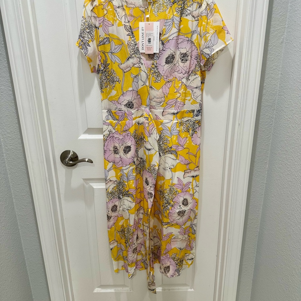 Yumi Kim Yellow and Light Purple Floral Dress